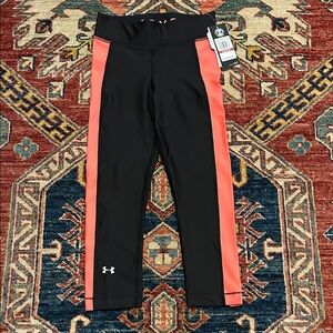 Under Armour Woman’s Leggings XS Black Pink Heat Gear New with Tags!